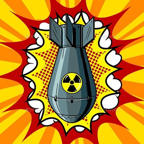 nuclearatomicbombpopartstylevector