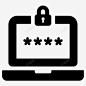 密码笔记本电脑锁定的笔记本电脑图标 免费下载 页面网页 平面电商 创意素材
