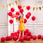 美女红气球 促销氛围 色彩绚丽 促销主题海报设计PSD ti302a11804