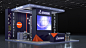 furniture modern futuristic Vip luxury Exhibition  booth ideas lED Line