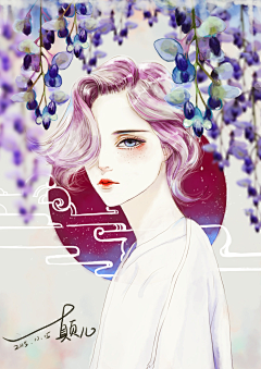 萌萌哒的美女子采集到ps手绘
