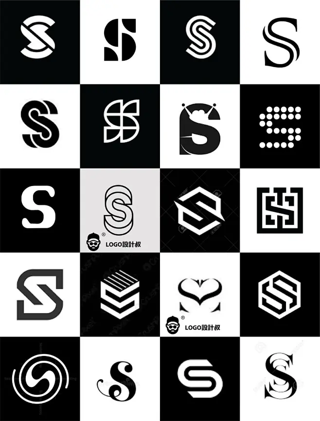 灵感采集⭐300个字母 S元素图形logo设计分享-花瓣网