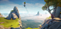 Sky Islands, Andreas Moritz : Been working on this on and off on for a while as it ended up being more of a research project to try some ideas for shaders rather than a scene with a clear visual goal. 
Took a lot of inspiration from Windwaker/The Witness,
