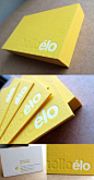 Yellow Letterpress Business Card黄色商业名片设计