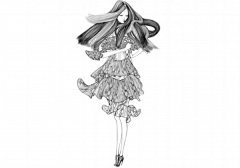 微笑走远采集到唯美时装插画。