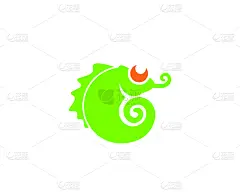 品牌名称,变色龙,绘画插图,矢量,图标,计划书,可爱的,商务,野生动物,蜥蜴