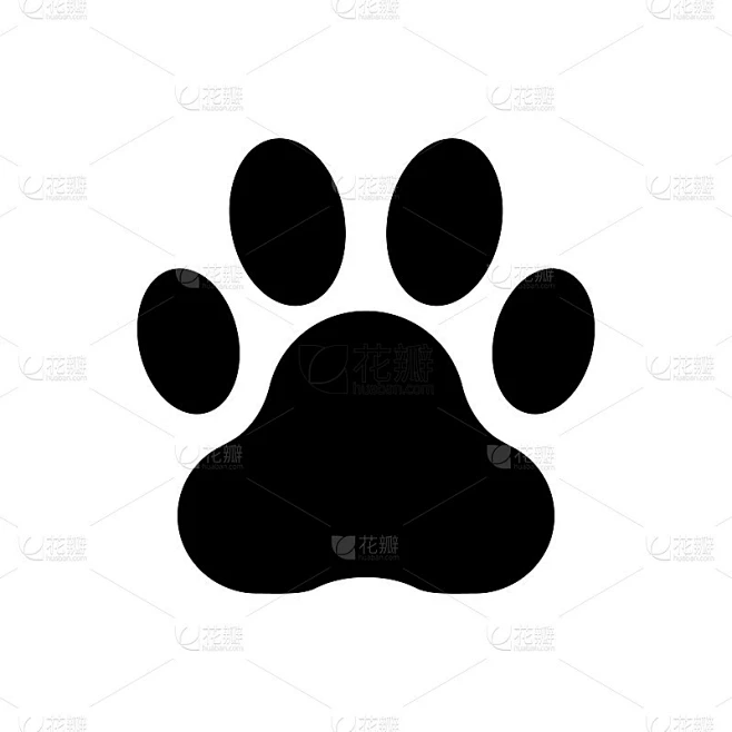 猫爪印图标符号素材-花瓣网
