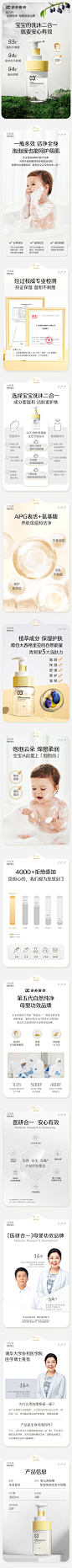 婴儿洗发沐浴露380ml 无兔子
