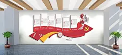 党建风采文化墙党的光辉历程党的发展历程内容文化墙素材
