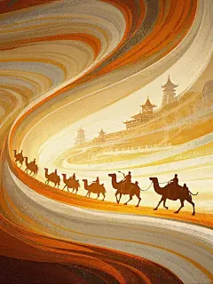 丝绸之路·敦煌｜插画 - 小红书