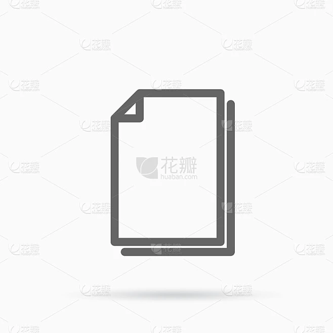 Paper sheet icon vector illustration素材-花瓣网