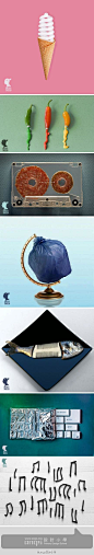 摄影师dancretu（via:http://t.cn/zW5CyUV） 将我们生活中常见的生活物品的一部分置换成了另一件毫不相干的物品，而这种看似无厘头的组合却产生了某种戏剧性的效果，充满幽默，趣味盎然~#置换#