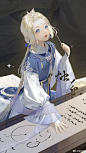 终于把这张小十六画完了#见月隐隐# ​​​​
