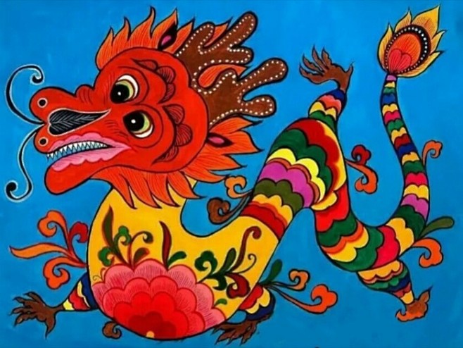 水彩画版十二生肖龙