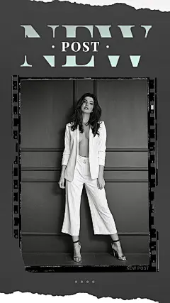 Simple Filter Element White Suit Woman New Post Instagram Story