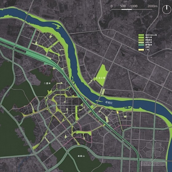 滨水宜居生态城规划设计方案文本分析图