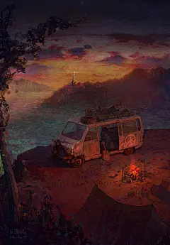 远方的灯塔-卜海木_卜海木,P.D Closestool_涂鸦王国插画