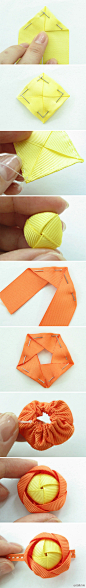#姚明织带DIY#多小清新的丝带发夹  送小盆友粉不错的阀。