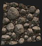 Misc Zbrush textures, Joshua Stubbles : Some Zbrush terrain texture work. All of the rocks and dirt were sculpted individually and polypainted in Zbrush using Lightbox. The grass was made with Zbrush fibermesh. Once the assets were done, each texture was 