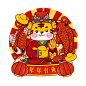 2022春节新年虎年喜庆恭喜发财双鱼锦鲤