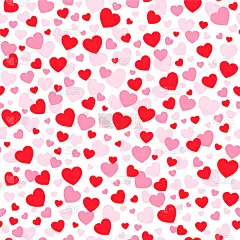折叠纸心无缝图案。情人节，母亲节，生日卡，墙纸或礼物包装设计