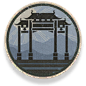 建筑 门 入口 黑蓝黄