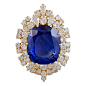 1stdibs | VAN CLEEF & ARPELS Natural Ceylon Sapphire & Diamond Brooch