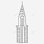 克莱斯勒大厦纽约市摩天大楼 标识 标志 UI图标 设计图片 免费下载 页面网页 平面电商 创意素材