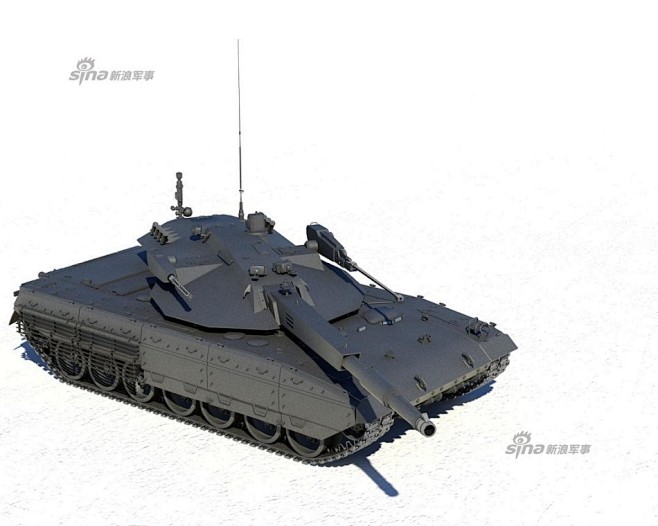 俄罗斯再放下一代科幻坦克T-14最新3D...