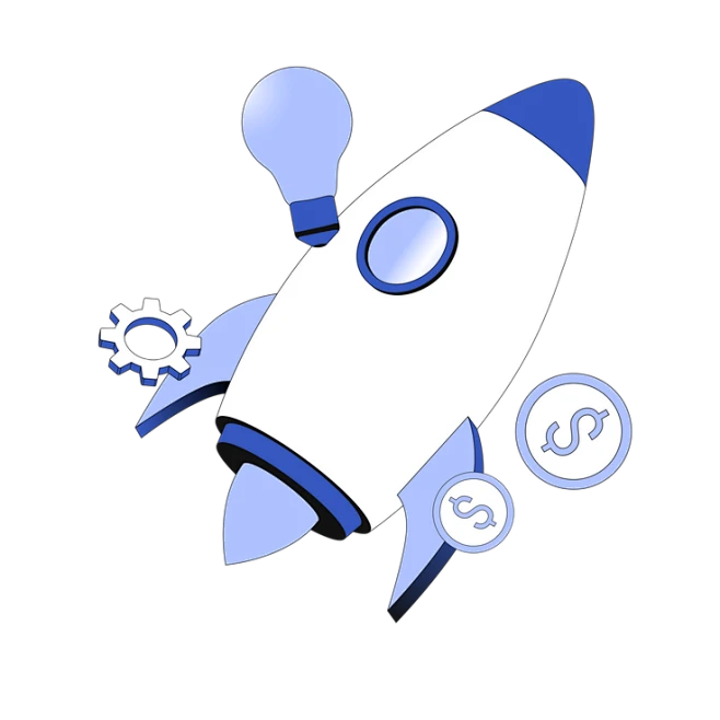 Launching a startup animated illustration in GIF, Lottie (JSON), AE-花瓣网