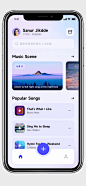 音乐APP-主页弹层动效-UICN用户体验设计平台