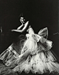 Anne Gunning in crinolines, Ireland, 1953. Photo by Milton Greene, 1953.