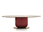 Eliptical marble table ETTORE | Marble table by PIANCA
