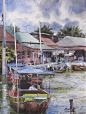 泰国水彩画家----Kitipong Ti : 来自泰国水彩画家 Kitipong Ti 的花卉作品，虚实表现的恰到好处，色彩清丽而不艳，画面清新而不俗…… Kitipong Ti先生是一名泰国水彩画家，目前在曼谷授课 他...