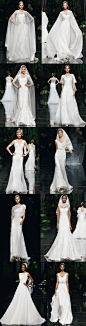 new-pronovias-wedding-dresses-spring-2013系列婚纱，精致绣花，蕾丝披肩，优雅大气