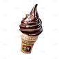 手绘-美食甜品插画贴纸-甜筒