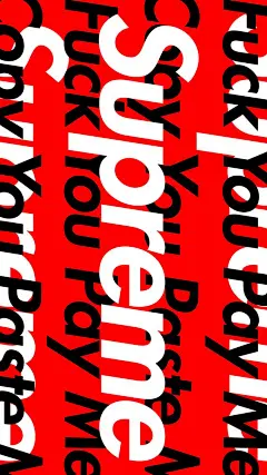 Supreme Wallpaper壁纸iPhone 18/04 / 06-11“你他妈的付钱”#Supremewallpaper#シュプリーム#red #boxlogo#ボックスロゴ