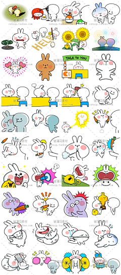 卡米Kammy采集到手绘兔子系列