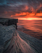 Grey Cliff Beside Ocean