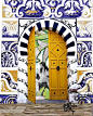 yellow morrocan door