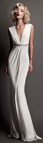 nice Roberto Cavalli Bridal 2015 white maxi v-neck dress. Fabulous simple and elegant...: 