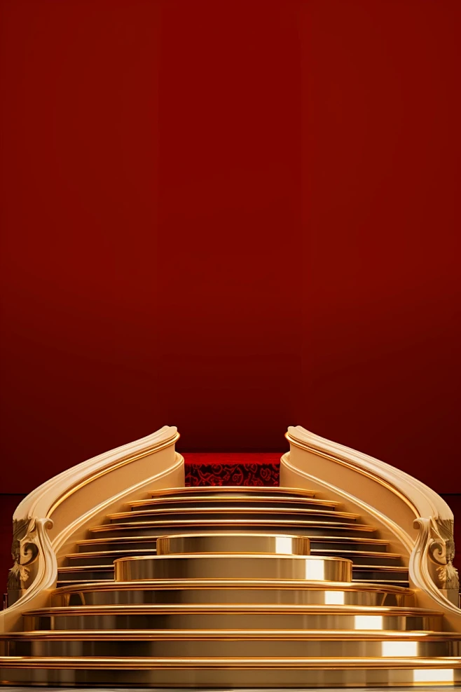 Gold-colored pedestal,Staircase style stage,pithy,HD,Modernization ...