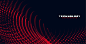 Abstract red flowing particles background