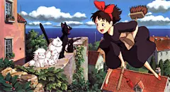 《魔女宅急便》里的小猫咪们都好可爱哈，看那小白猫傲慢的小神态