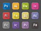 Free PSD Adobe icon pack.