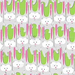 Creative hare rabbit on a bright green background 