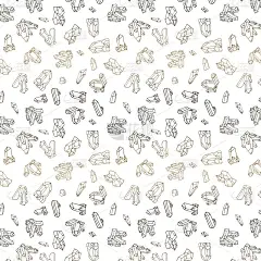 手绘水彩水晶无缝图案