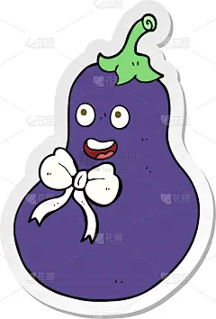 茄子,标签,漫画,可爱的,有机食品,传统,食品,图像,矢量,绘制