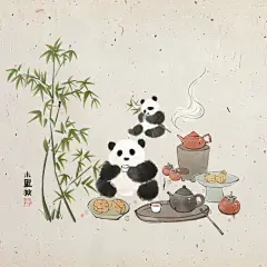 国风插画小合集｜喝茶的美好时光～ - 小红书