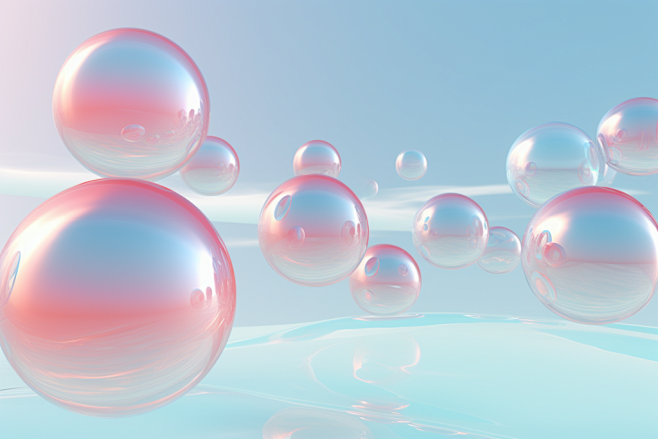 玻璃泡泡模型背景图